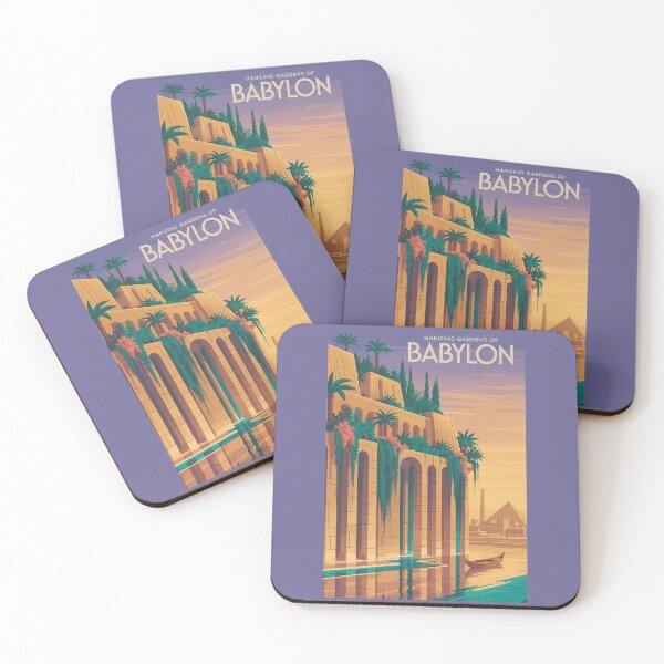 Item preview, Hanging Gardens of Babylon Illustration Seven Wonders Vintage designed and sold by KrisSidDesigns.