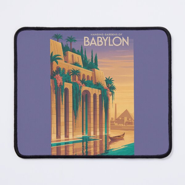 Item preview, Hanging Gardens of Babylon Illustration Seven Wonders Vintage designed and sold by KrisSidDesigns.