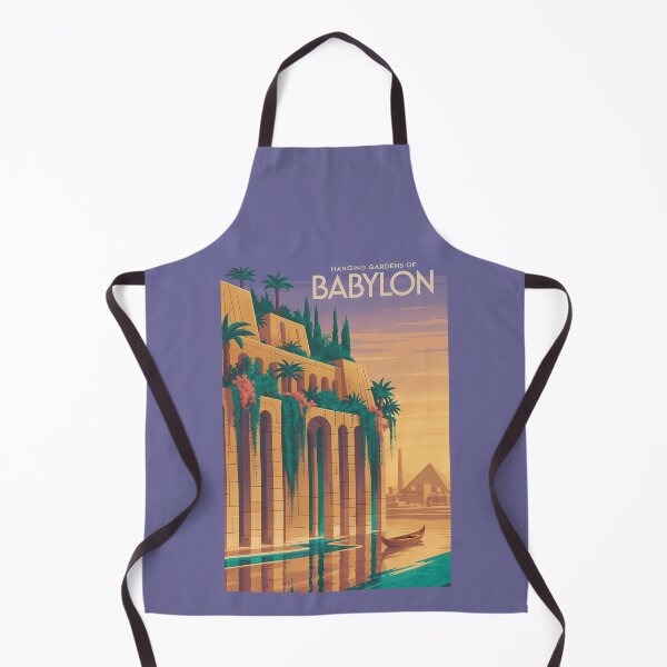 Item preview, Hanging Gardens of Babylon Illustration Seven Wonders Vintage designed and sold by KrisSidDesigns.