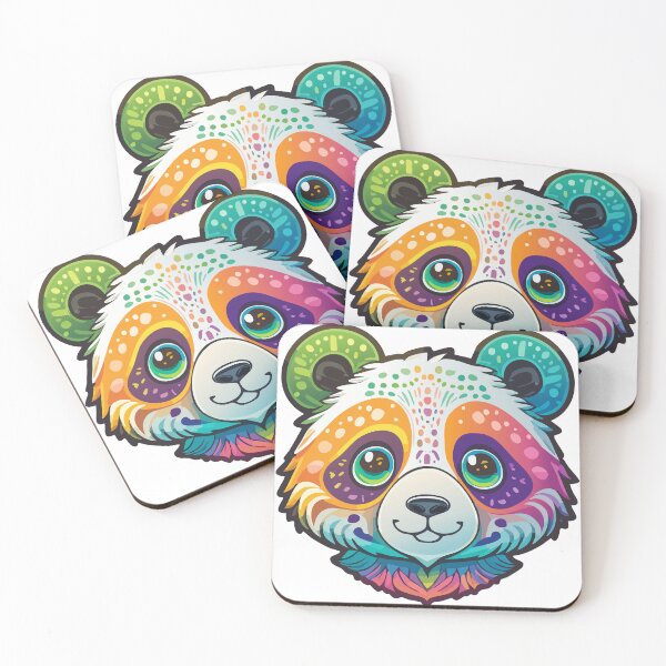 Item preview, Cute Colorful Panda Face Illustration designed and sold by Partoon-dp.