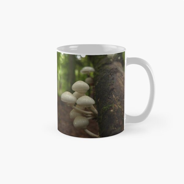 Item preview, Small porcelain mushrooms on the dead tree designed and sold by KittyLinka.