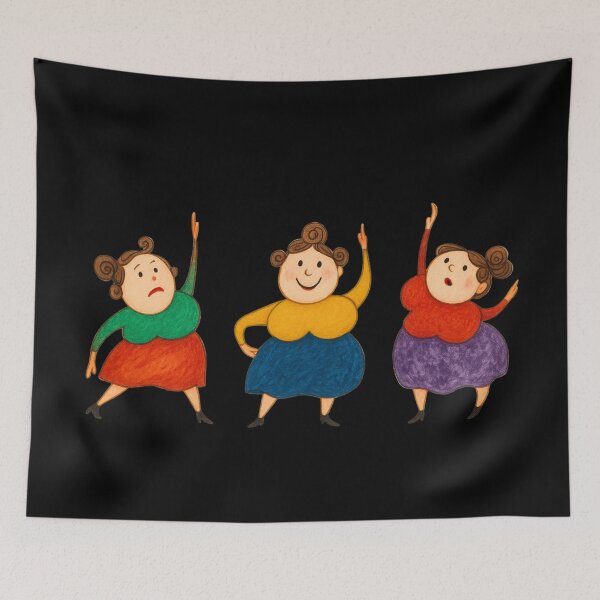 Item preview, Dancing trio designed and sold by MaPerle.