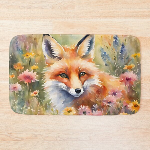 Item preview, Cute Pretty Fox in Flowers designed and sold by JulieSouster.