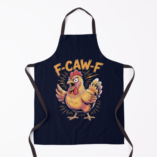 Item preview, F-CAW-F Angry Chicken – Funny Cartoon T-Shirt Design designed and sold by KrissGraphShop.