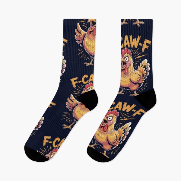 Item preview, F-CAW-F Angry Chicken – Funny Cartoon T-Shirt Design designed and sold by KrissGraphShop.