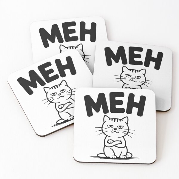 Item preview, Meh Cat designed and sold by FunkyCatDesigns.