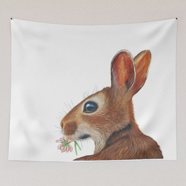 Item preview, Cute Bunny Rabbit Eating Clover - Happy Easter Bunny designed and sold by JulieSouster.