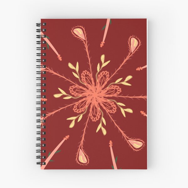 Item preview, Symmetrical red orange floral. designed and sold by Mabocoh.