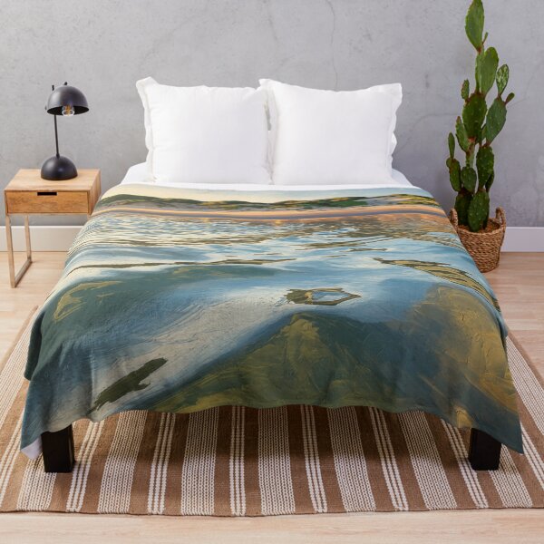 Item preview, Low Angle Seascape Wall Art – Ripples and Dune Horizon Golden Hour Canvas designed and sold by jazzyfunky.