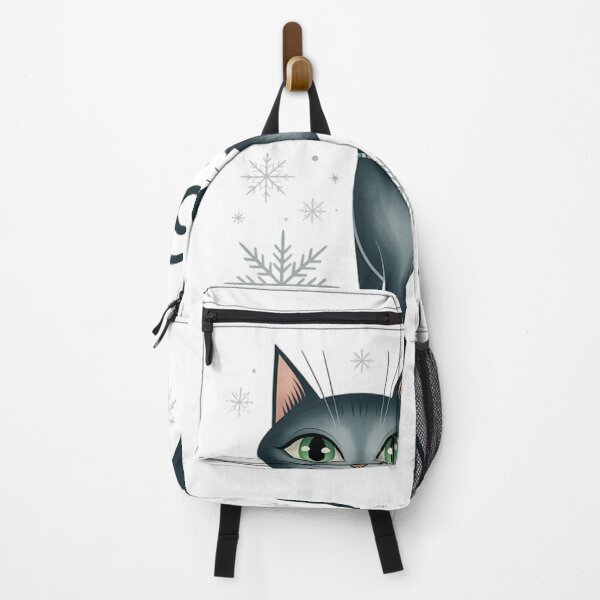 Item preview, MCM Cat Winter Snowflakes designed and sold by FunkyCatDesigns.