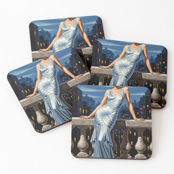 Item preview, Woman at the Balustrade - Original Art Deco Artwork designed and sold by elektronen.