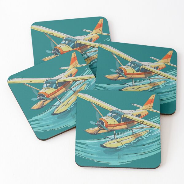 Item preview, Vintage Style Seaplane Flying Over Water Illustration designed and sold by AwsomeStore.