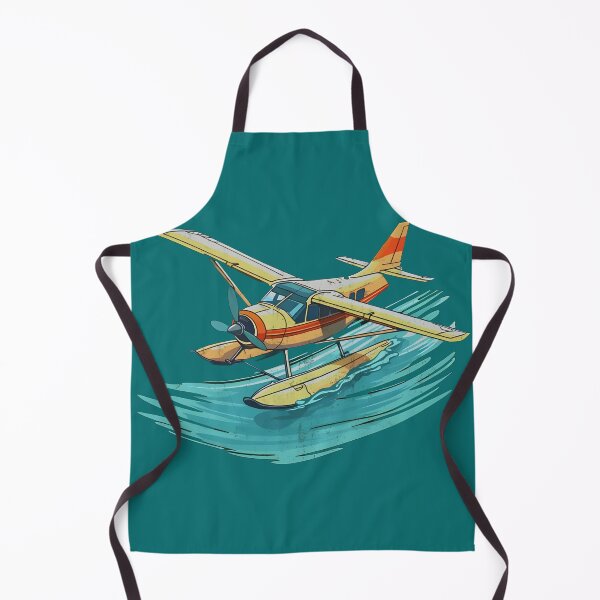 Artikelvorschau, Vintage-Stil Wasserflugzeug fliegt über Wasser Illustration entworfen und verkauft von AwsomeStore.