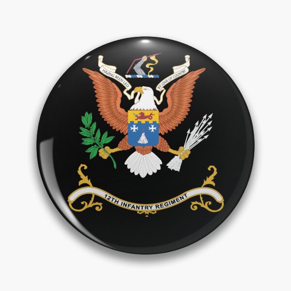 Item preview, Army - Regimental Colors - 12th Infantry Regiment  - Having Been Led By Love Of Country X 300 designed and sold by Military Insignia Products.