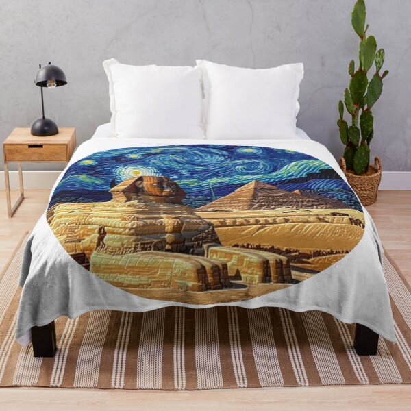 Item preview, sphinx starry night colorful abstract egyptian design designed and sold by SmashingDeals.