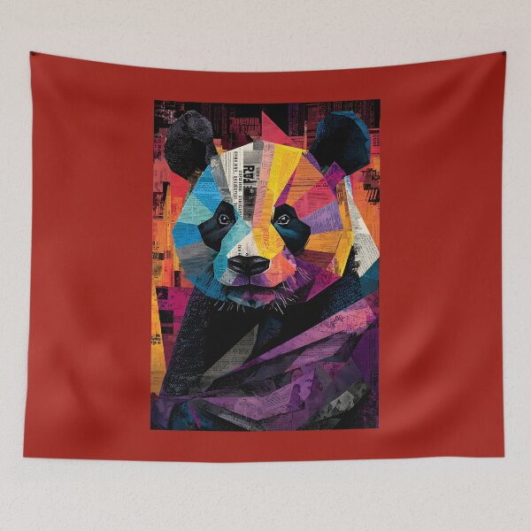 Item preview, Act Now for the Pandas - Bold Geometric Portrait for Wildlife Protection designed and sold by OlfactoART Studio.