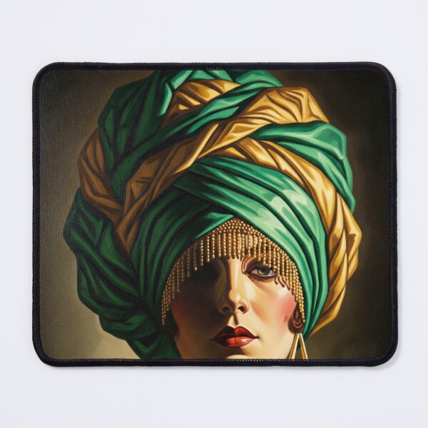 Item preview, Girl in a Turban - Original Art Deco Artwork designed and sold by elektronen.