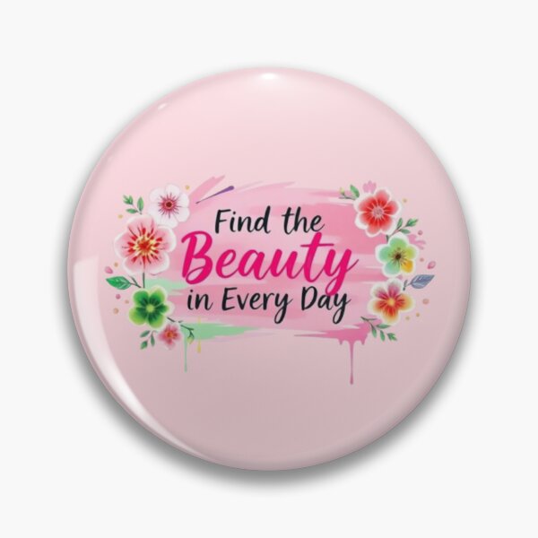 Item preview, Find the Beauty in Every Day - Pink Floral Wreath designed and sold by NewAspect.