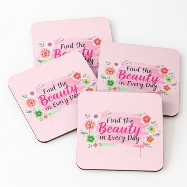 Item preview, Find the Beauty in Every Day - Pink Floral Wreath designed and sold by NewAspect.