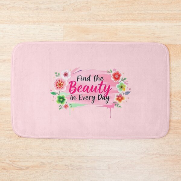 Item preview, Find the Beauty in Every Day - Pink Floral Wreath designed and sold by NewAspect.