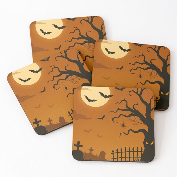 Item preview, Vintage Halloween - Retro Gothic Cemetery Bats designed and sold by Lyvion design.
