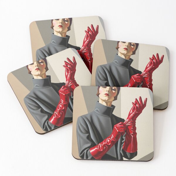 Item preview, The Red Gloves - Original Art Deco Artwork designed and sold by elektronen.