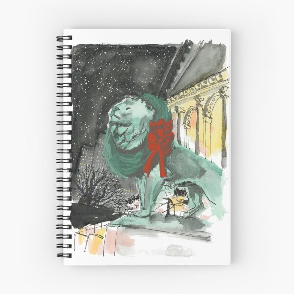 Item preview, Chicago Art Institute Lion Christmas Watercolor designed and sold by Suburbansketcher.
