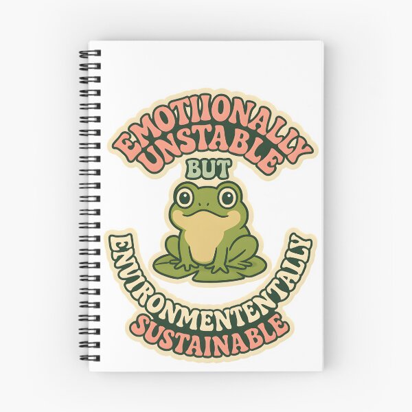 Item preview, Emotionally Unstable but Environmentally Sustainable – Funny Eco Mental Health Quote designed and sold by Cat & Coffee Studio.