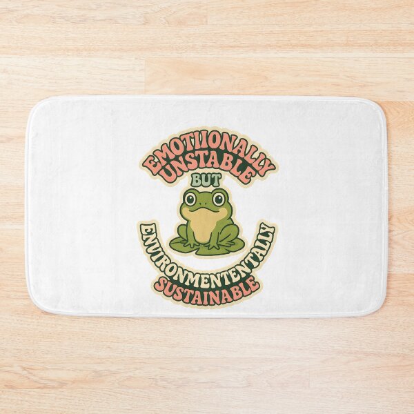 Item preview, Emotionally Unstable but Environmentally Sustainable – Funny Eco Mental Health Quote designed and sold by Cat & Coffee Studio.