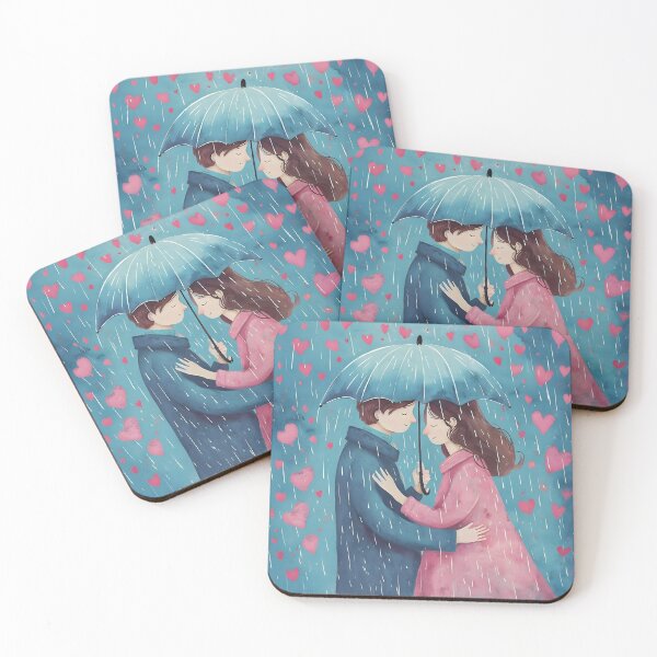 Item preview, Love in the Rain – Romantic Umbrella Couple designed and sold by Lureon.