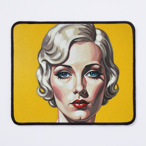 Item preview, Portrait on a Yellow Background - Original Art Deco Artwork designed and sold by elektronen.