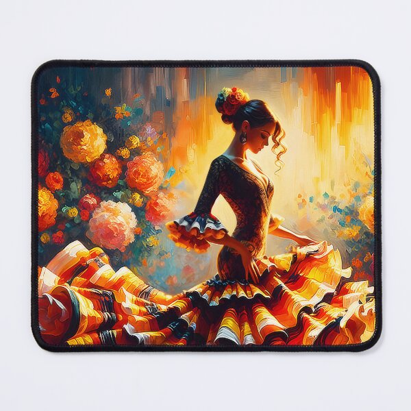 Item preview, Flamenco Passion – Whirling Skirt in Floral Room designed and sold by EmeraldeaArt.