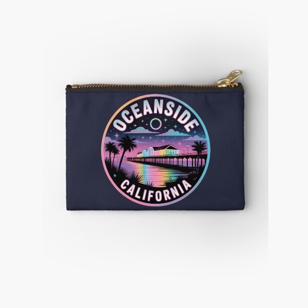 Item preview, Oceanside California Night Circle Sticker designed and sold by Horizon Tales.