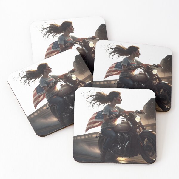 Item preview, Woman riding motorcycle designed and sold by zangess1.