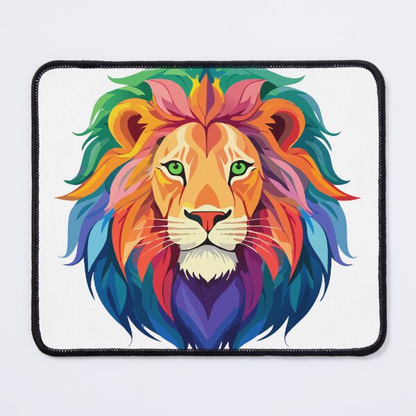 Item preview, Majestic Rainbow Lion Face Artwork designed and sold by Partoon-dp.