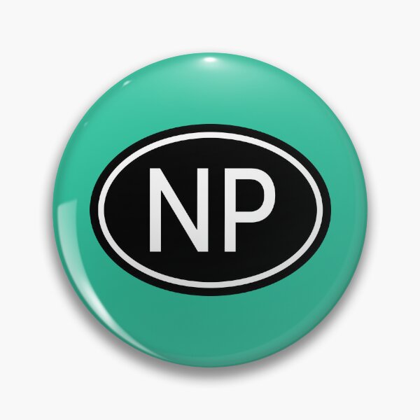 Item preview, NP Initials Monogram Oval White Letters designed and sold by Jeallan Designs.