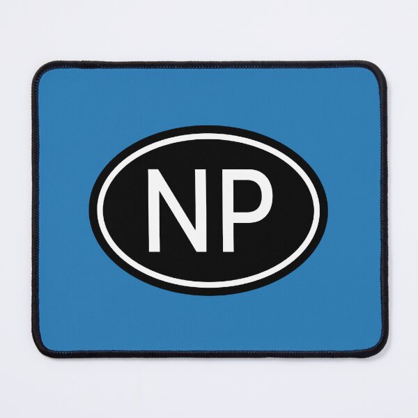 Item preview, NP Initials Monogram Oval White Letters designed and sold by Jeallan Designs.