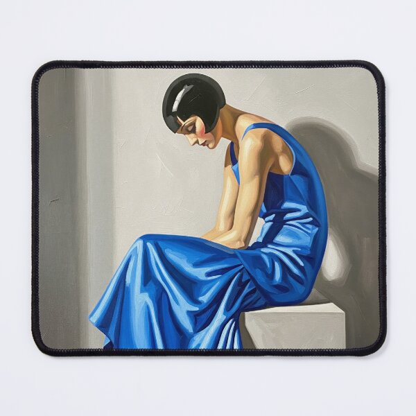 Item preview, Figure in Blue - Original Art Deco Artwork designed and sold by elektronen.