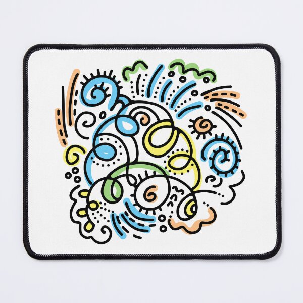 Item preview, weather Abstraction Doodle Composition designed and sold by alina-k-design.