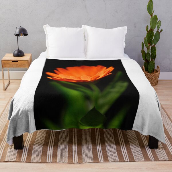 Item preview, Orange flower on black background designed and sold by olena2552.