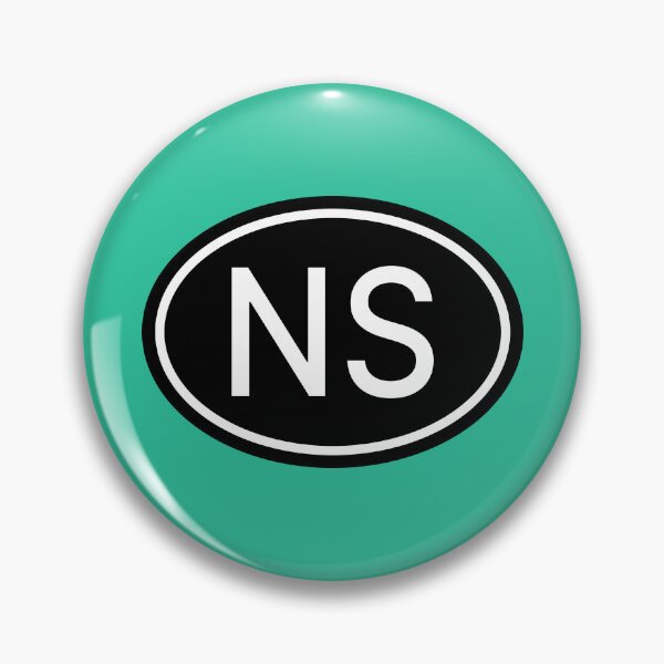 Item preview, NS Initials Monogram Oval White Letters designed and sold by Jeallan Designs.