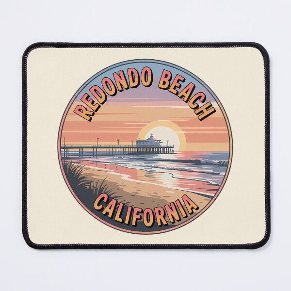 Item preview, Redondo Beach California Retro Circle Sticker designed and sold by Horizon Tales.