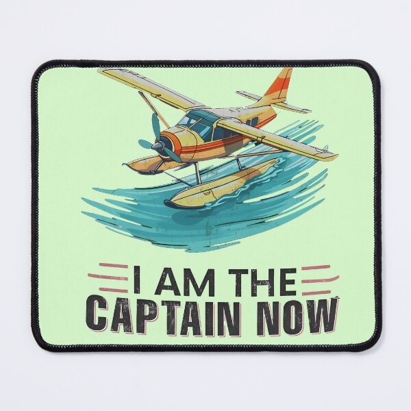 Item preview, "Captain Now" Vintage Seaplane Adventure Illustration designed and sold by AwsomeStore.