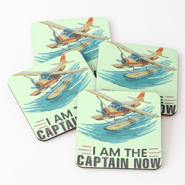 Item preview, "Captain Now" Vintage Seaplane Adventure Illustration designed and sold by AwsomeStore.