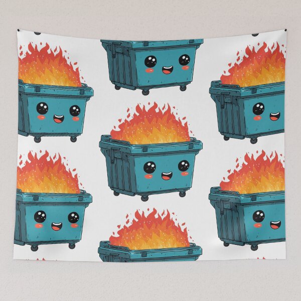 Item preview, Dumpster on fire designed and sold by MendaciousMina.