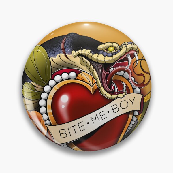 Item preview, Bite Me Boy Snake designed and sold by BazyliTattoo.