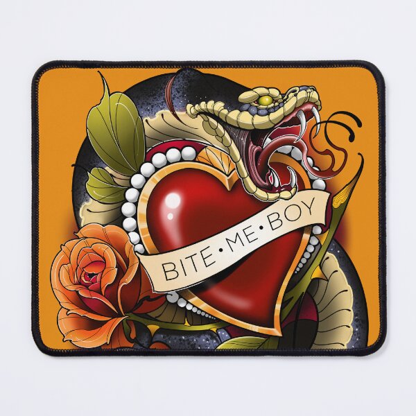 Item preview, Bite Me Boy Snake designed and sold by BazyliTattoo.