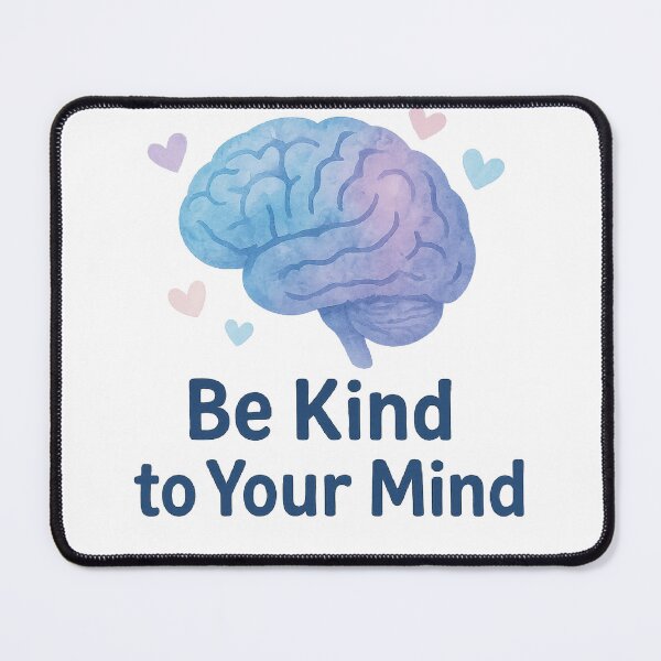 Item preview, Be Kind to Your Mind – Watercolor Brain Mental Health Design designed and sold by Artaprintly.