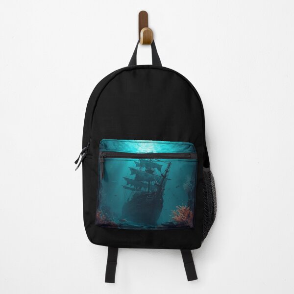 Item preview, Epic Sunken Pirate Ship in Mystical Ocean Depths designed and sold by Art-Design-EM.