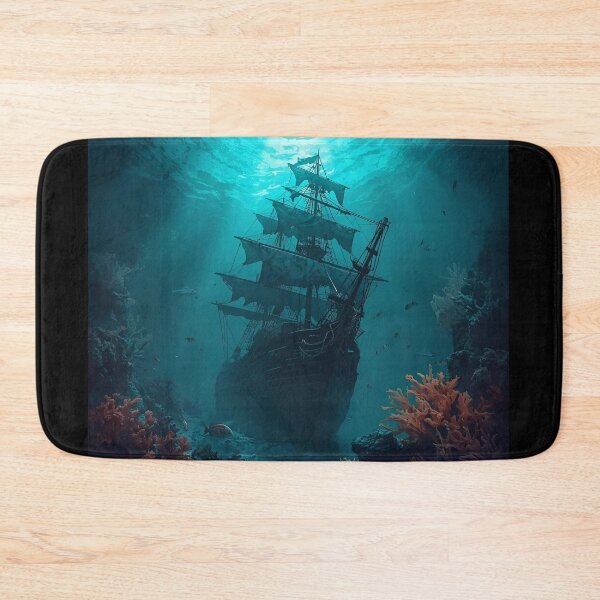 Item preview, Epic Sunken Pirate Ship in Mystical Ocean Depths designed and sold by Art-Design-EM.